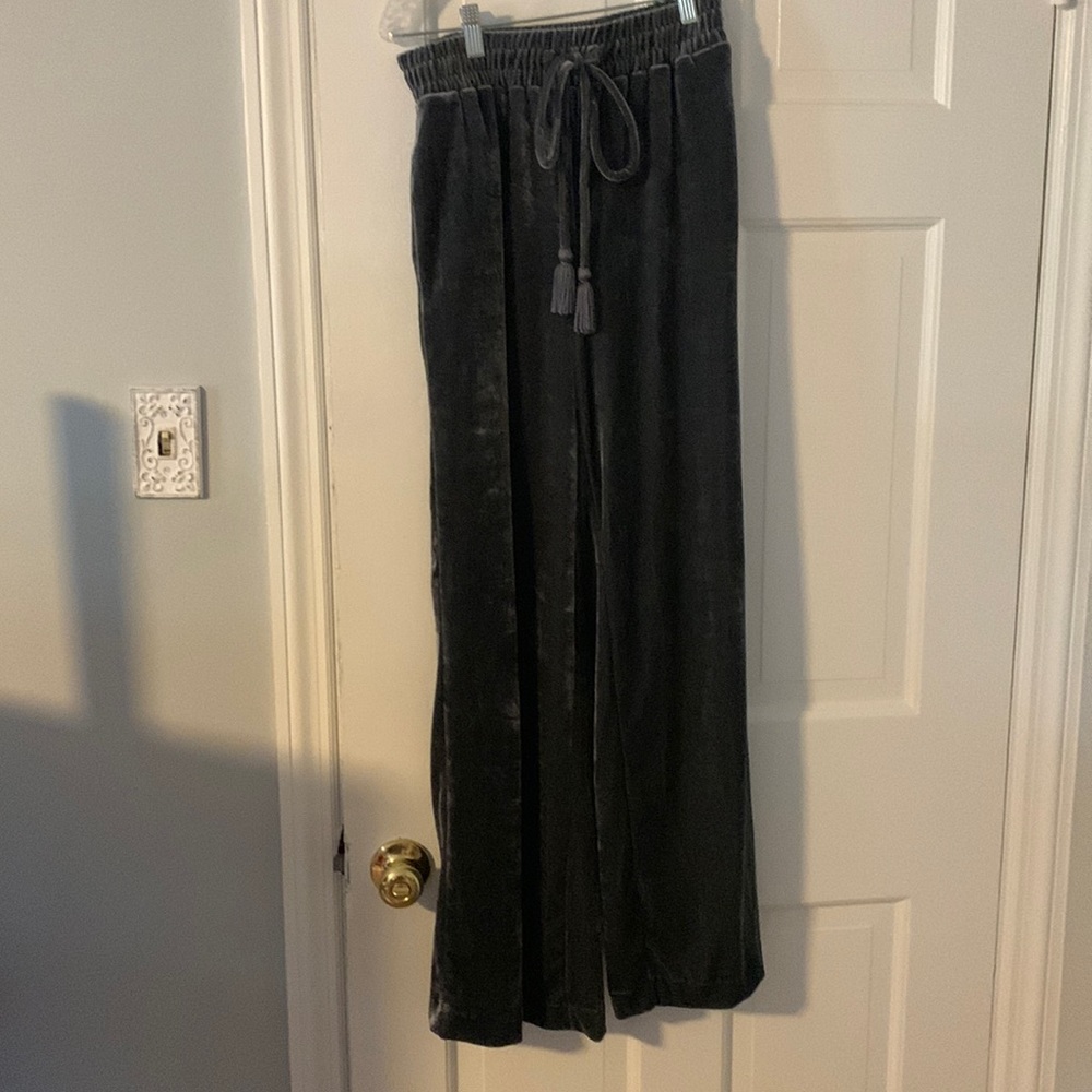 Who What Wear Velour Wide Leg Pants